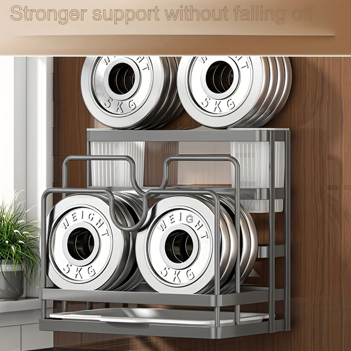 Kitchen Stainless Steel No-Drill Storage Rack, Lid, Chopsticks, Knife & Cutting Board Organizer