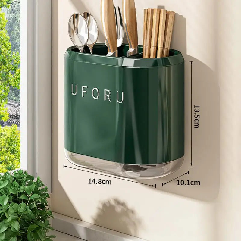 Kitchen Storage Box,Wall Space Utilization For Living Room. Wall-Mounted Chopstick Holder,Utensil Rack,Kitchenware Organizer,