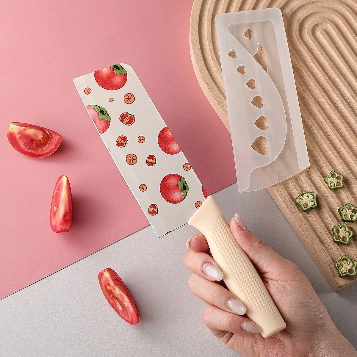Kitchen Knife Set: Professional Small Kitchen Knife, Chef's Knife, Vegetable and Fruit Knife, Colorful Cooking Tools, Including